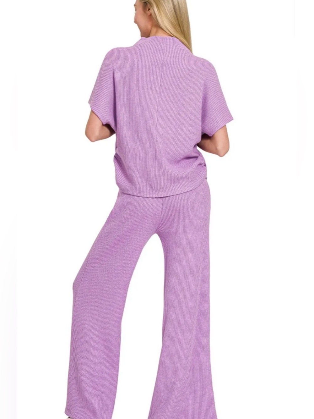 ZENANA Sweater Mock Neck Top & Long Pants Set size M - Picture 3 of 6